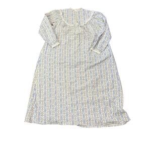 Vintage Lanz of Salzburg Long Flannel Nightgown Floral Girls 14
